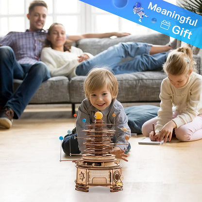 ROKR Mechanical Orrery 3D Wooden Puzzle – 316-Piece Rotatable Model Building Kit