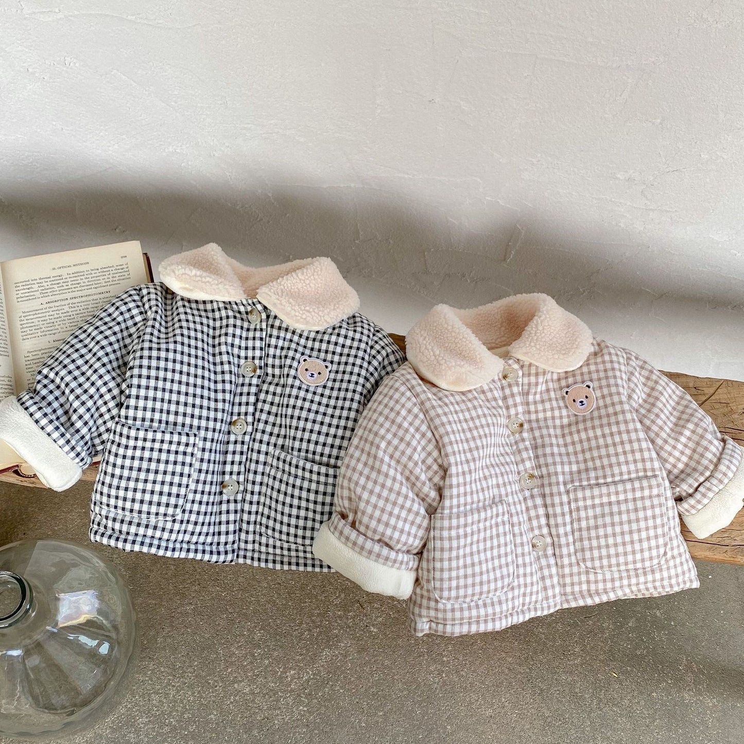 Baby & Toddler Plaid Bear Winter Jacket – Thick, Quilted & Incredibly Cozy