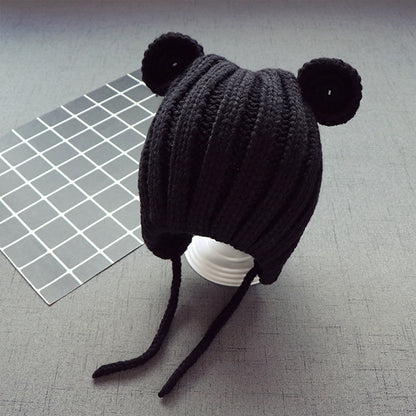 Baby & Toddler Knit Bear Ear Hat with Ear Flaps