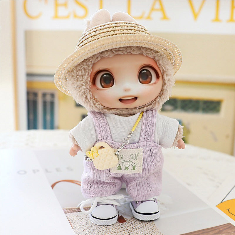 5-Piece Doll Clothes & Accessories Set – Hat, Shoes & Outfit for 15–17cm LABUBU Dolls