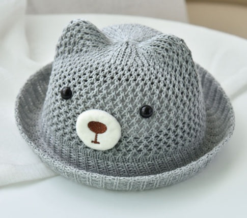 Baby Bear Bucket Sun Hat (Breathable) – Soft Woven Summer Hat for Little Kids