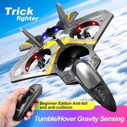 4DRC V17 RC Fighter Jet Drone – Beginner-Friendly Remote-Control Aircraft with 360° Flips