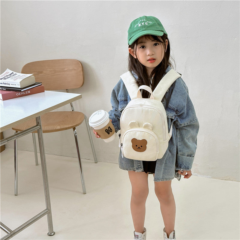 Kids Canvas Bunny Backpack (Kindergarten + Toddler) – Lightweight & Adjustable