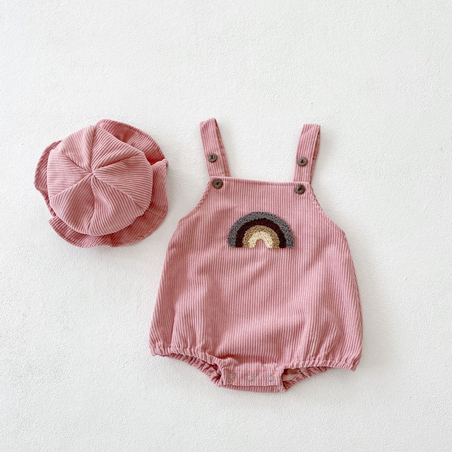 Corduroy Rainbow Sling Romper for Babies & Toddlers