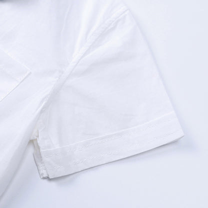 Baby & Toddler Boys' White Shirt Bodysuit & Solid Suspender Shorts Gentleman Set