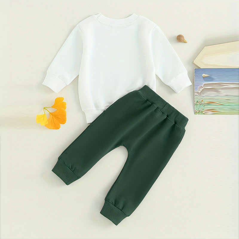 Baby Boy 2-Piece Sweatshirt & Jogger Pants Set – Soft, Stylish & Play-Ready
