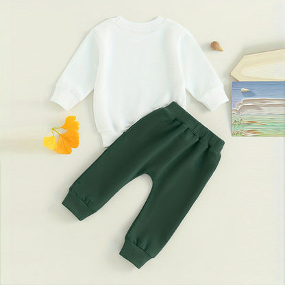 Baby Boy 2-Piece Sweatshirt & Jogger Pants Set – Soft, Stylish & Play-Ready