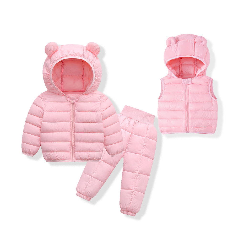 Lightweight Cotton Puffer Set for Toddlers (Jacket, Vest & Pants)