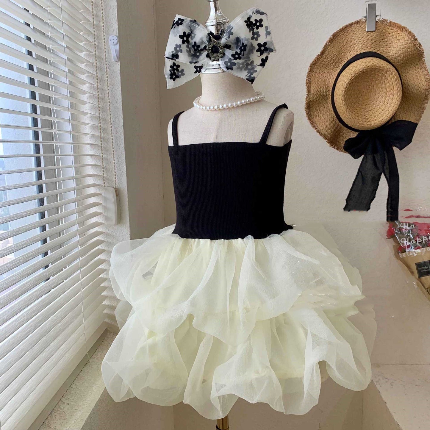 Lace Bodice Tiered Tulle Party Dress – Girls' Special Occasion Dress in Blush, White & More