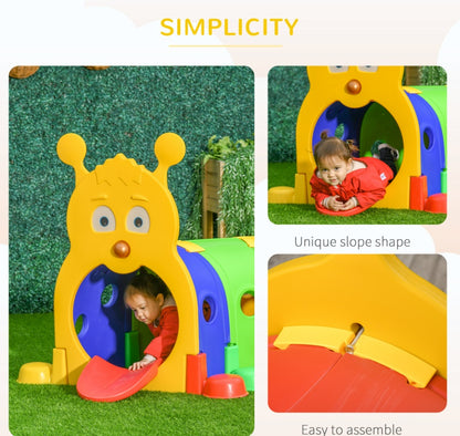 Kids Outdoor Play Tunnel – 59" Multicolor, Non-Toxic PP, Ages 3-6