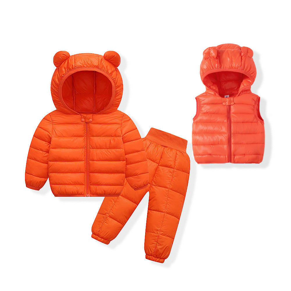 Lightweight Cotton Puffer Set for Toddlers (Jacket, Vest & Pants)