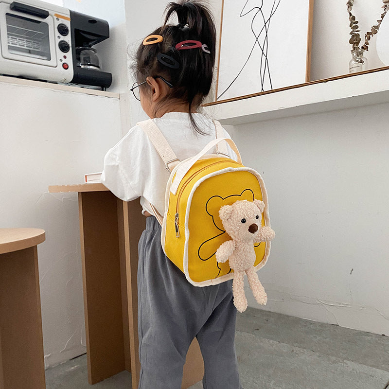 Mini Teddy Bear Backpack for Kids (Canvas) – Preschool & Kindergarten Bag