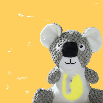 Plush Squirrel & Koala Dog Toy – Bite-Resistant Squeaky Chew Toy