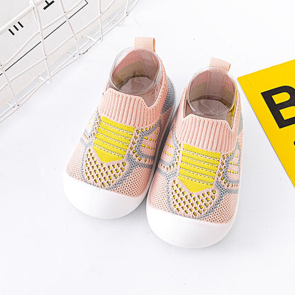 Breathable Knit Slip-On Sneakers for Babies & Toddlers – Soft Sole Non-Slip First Walker Shoes