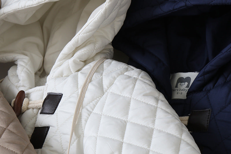 Quilted Hooded Baby Snowsuit Jumpsuit – Warm Winter One-Piece