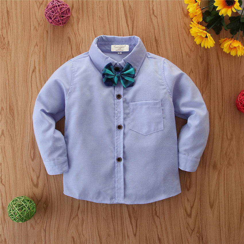 Boys' 3-Piece Dress Shirt, Waistcoat & Trouser Suit Set | Toddler & Kids Gentleman Outfit with Bow Tie