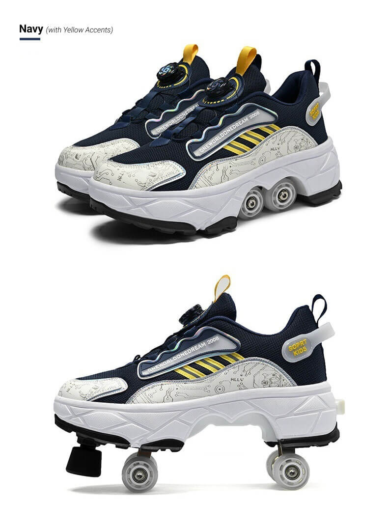 Children’s Skates – Four-Wheel Invisible Deformation Shoes