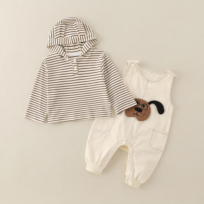 Baby & Toddler Animal Print 2-Piece Cotton Set | Sweatshirt & Pants in Playful Cartoon Designs