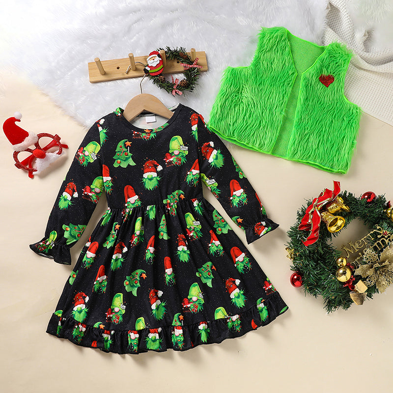 Toddler Girls’ Festive Dress & Vest Set (4-5 Years)
