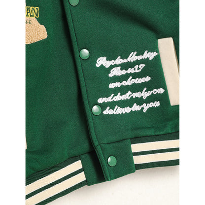 Toddler Unisex Varsity Embroidered Letter Jacket – Soft, Sporty & Play-Ready