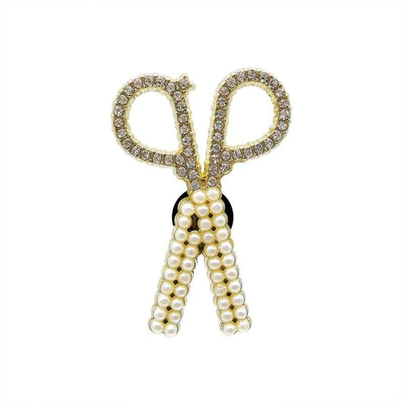 Rhinestone & Pearl Shoe Charms (Metal) – Snap-In Shoe Ornament for Clog-Style Shoes