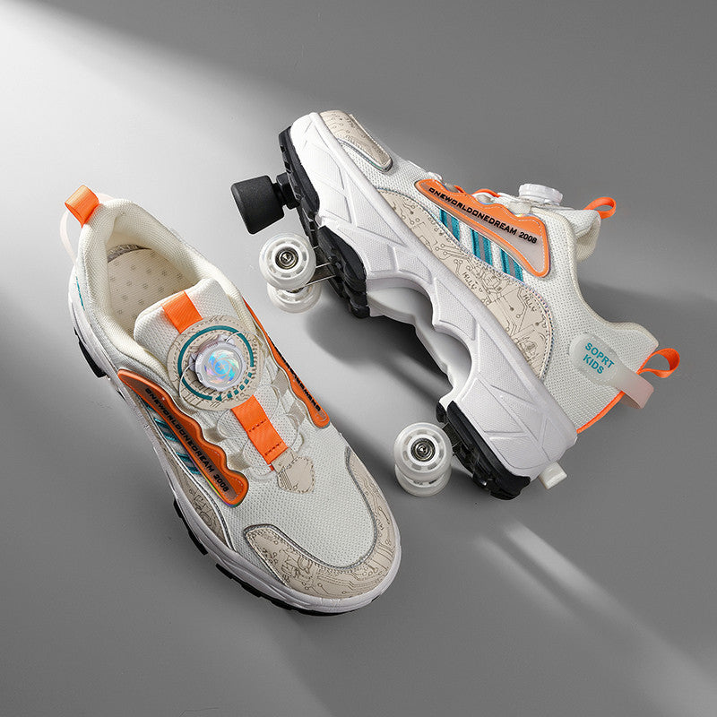 Children’s Skates – Four-Wheel Invisible Deformation Shoes