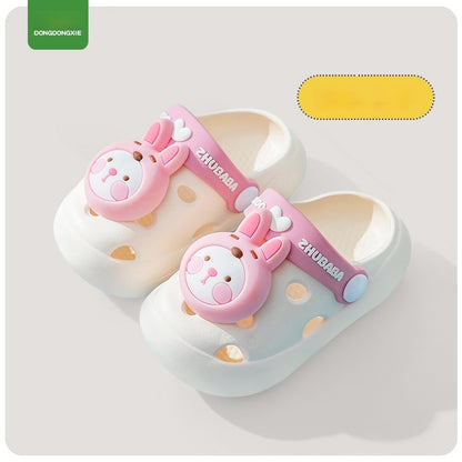 Toddler Cartoon Summer Slippers – Soft EVA Closed-Toe Sandals for Boys & Girls