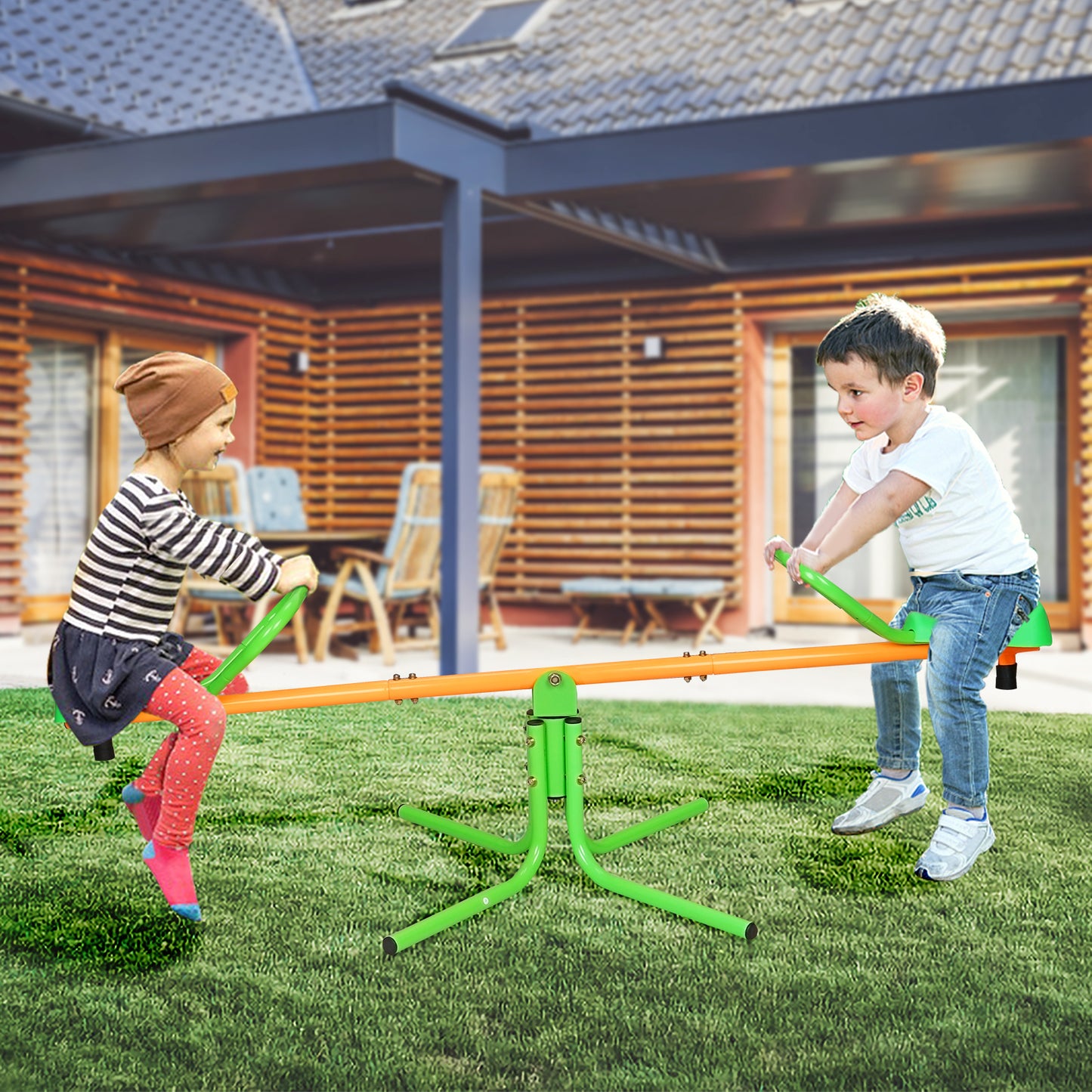360° Rotating Outdoor Kids Seesaw – Playground Toy for Ages 3-8