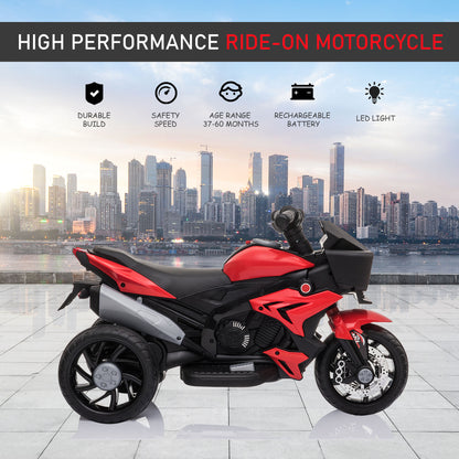 Red 6V Kids Electric Ride-On Motorcycle (Music, Horn & LED Headlights)