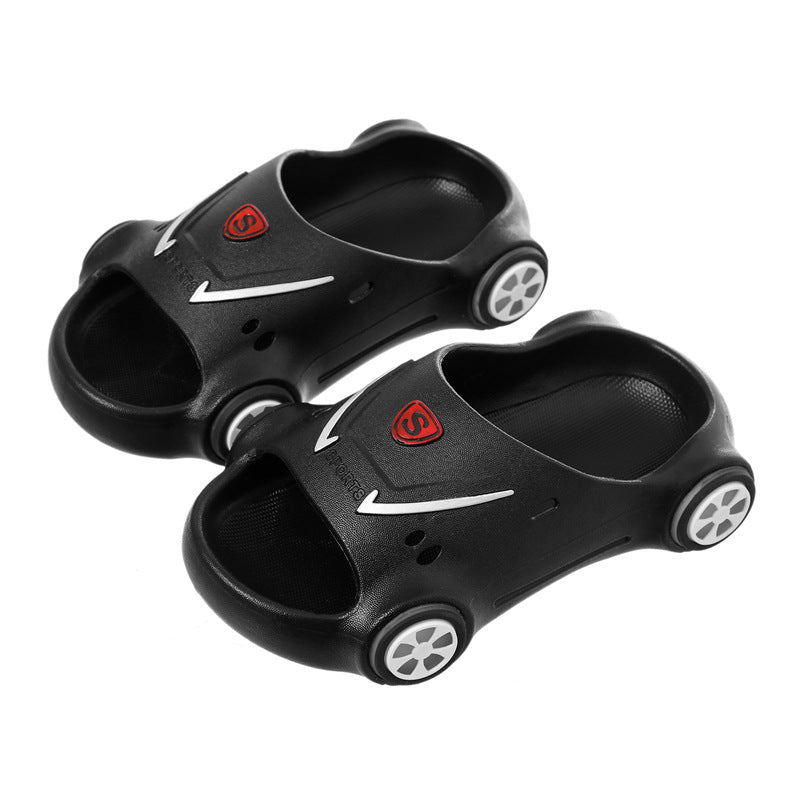 Light-Up Race Car Slide Sandals for Kids – Soft Sole Non-Slip Summer Slippers for Toddlers & Big Kids