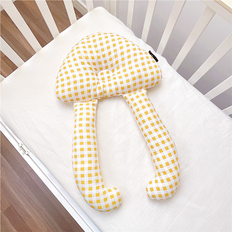 Baby Head-Shaping Comfort Pillow – Soft Cotton Newborn Positioner with Wrap-Around Support (0–12 Months)