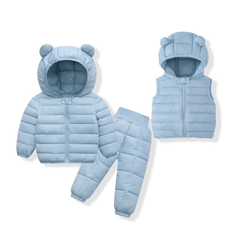 Lightweight Cotton Puffer Set for Toddlers (Jacket, Vest & Pants)