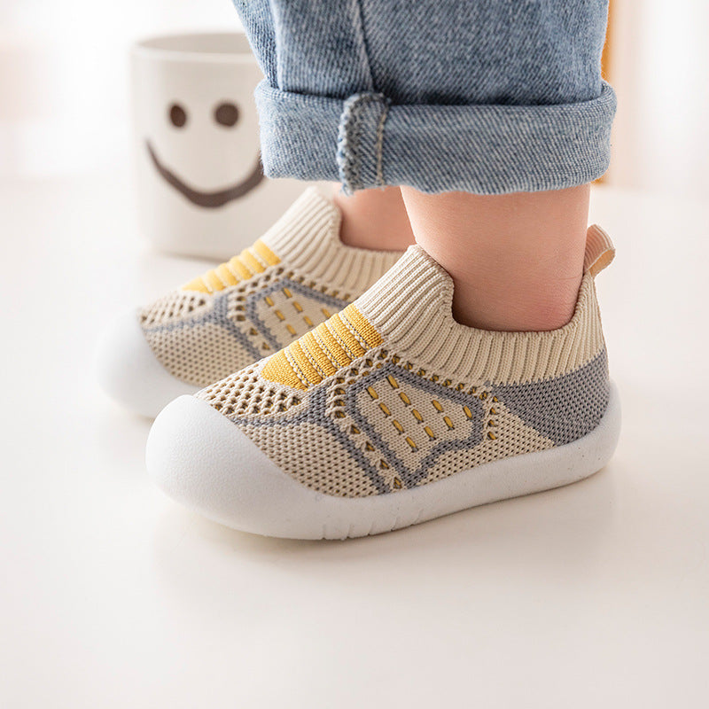 Breathable Knit Slip-On Sneakers for Babies & Toddlers – Soft Sole Non-Slip First Walker Shoes