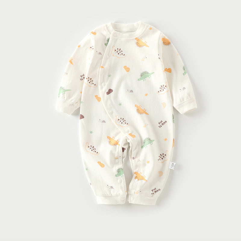 Cotton Baby Onesie Pajamas – Soft Long-Sleeve Footless Romper for Infants