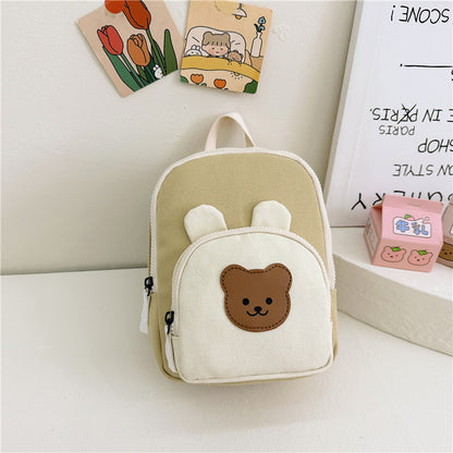 Kids Canvas Bunny Backpack (Kindergarten + Toddler) – Lightweight & Adjustable