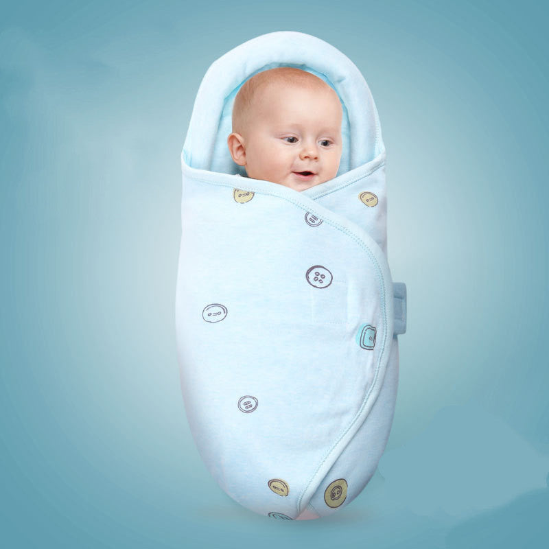 Baby Sleeping Bag Swaddle – Soft Cotton Wrap with Head Support for Newborns