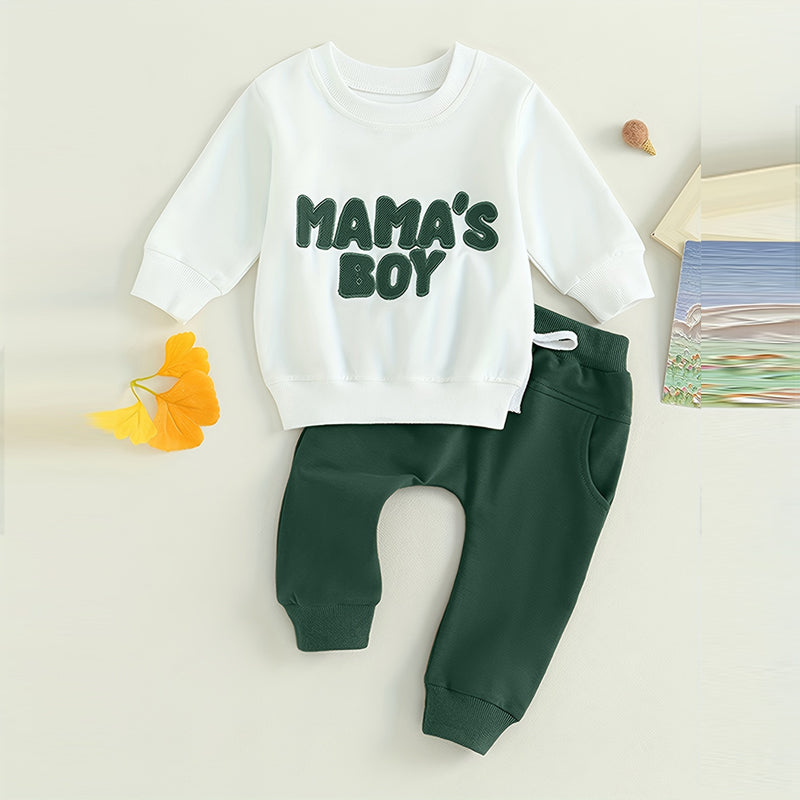 Baby Boy 2-Piece Sweatshirt & Jogger Pants Set – Soft, Stylish & Play-Ready