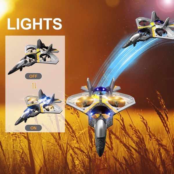 4DRC V17 RC Fighter Jet Drone – Beginner-Friendly Remote-Control Aircraft with 360° Flips