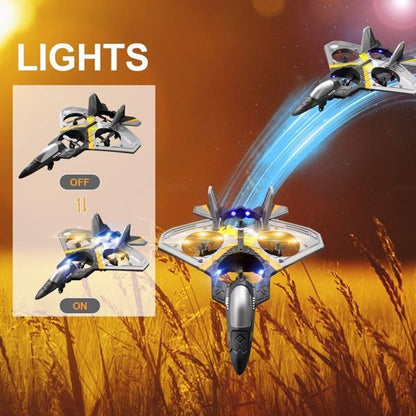 4DRC V17 RC Fighter Jet Drone – Beginner-Friendly Remote-Control Aircraft with 360° Flips