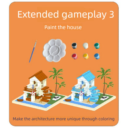 DIY Miniature Luxury Villa Puzzle Toy – Educational Brick Kit for Kids
