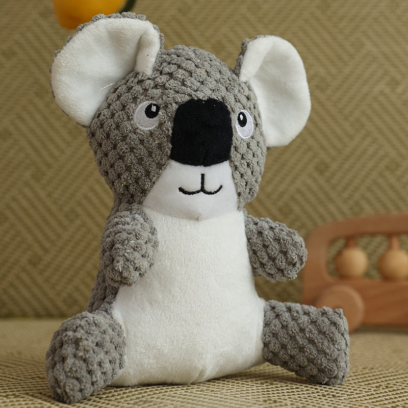 Plush Squirrel & Koala Dog Toy – Bite-Resistant Squeaky Chew Toy