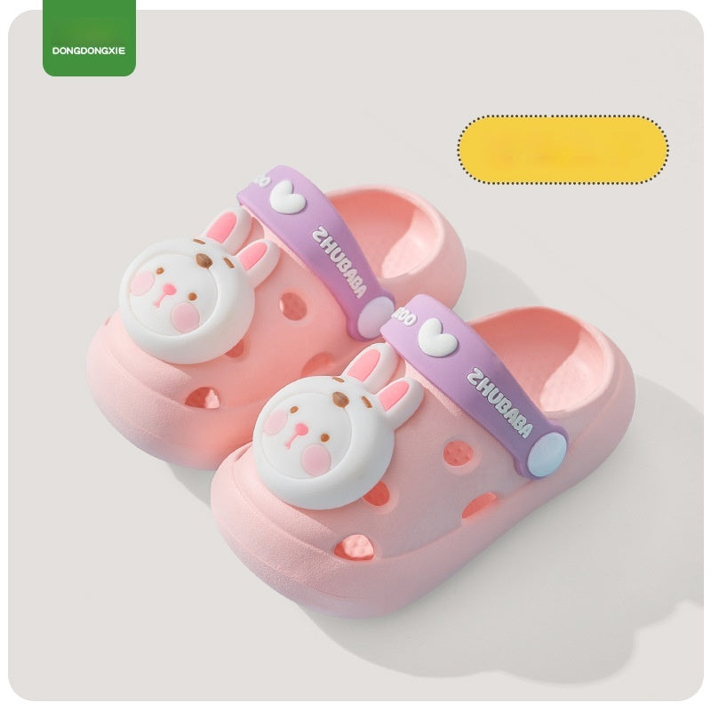 Toddler Cartoon Summer Slippers – Soft EVA Closed-Toe Sandals for Boys & Girls