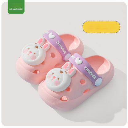 Toddler Cartoon Summer Slippers – Soft EVA Closed-Toe Sandals for Boys & Girls