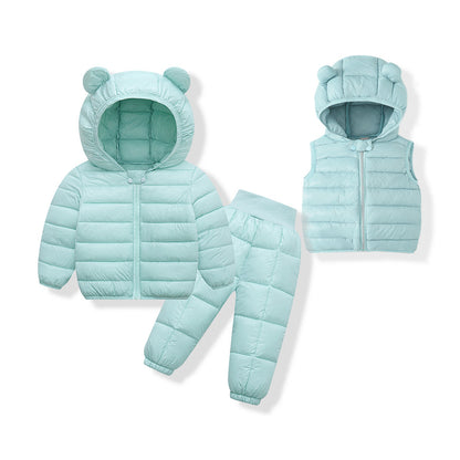 Lightweight Cotton Puffer Set for Toddlers (Jacket, Vest & Pants)