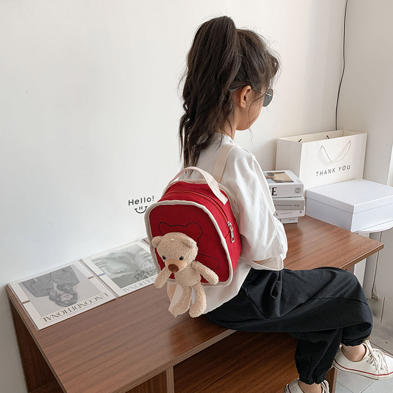 Mini Teddy Bear Backpack for Kids (Canvas) – Preschool & Kindergarten Bag