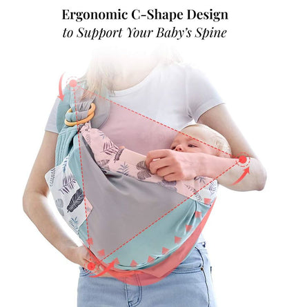 Soft Cotton Baby Sling Carrier – Lightweight One-Shoulder Wrap for Newborns & Toddlers