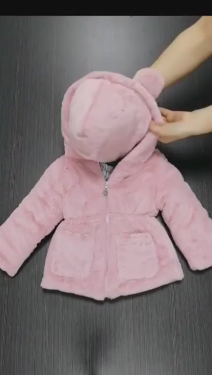 Toddler & Little Girls Faux Fur Winter Jacket – Soft, Warm & Adorably Chic